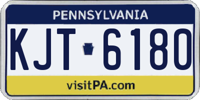 PA license plate KJT6180