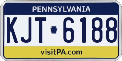 PA license plate KJT6188