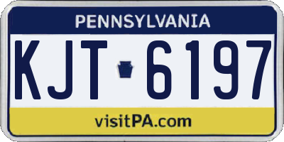 PA license plate KJT6197