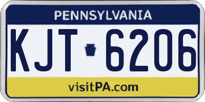 PA license plate KJT6206