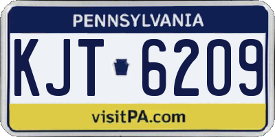 PA license plate KJT6209
