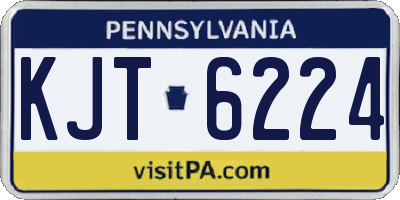 PA license plate KJT6224