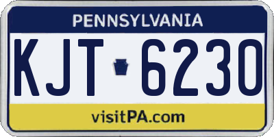 PA license plate KJT6230