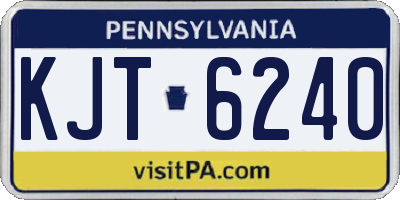 PA license plate KJT6240