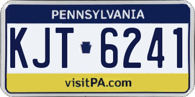 PA license plate KJT6241