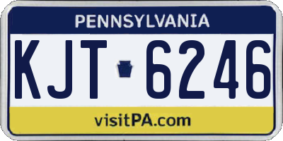 PA license plate KJT6246