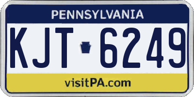 PA license plate KJT6249