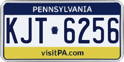 PA license plate KJT6256