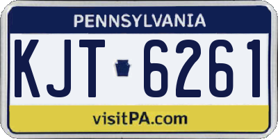 PA license plate KJT6261