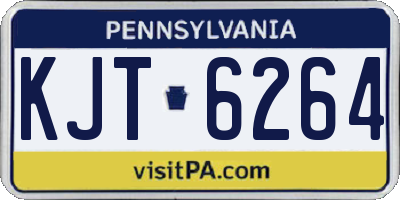 PA license plate KJT6264