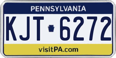 PA license plate KJT6272