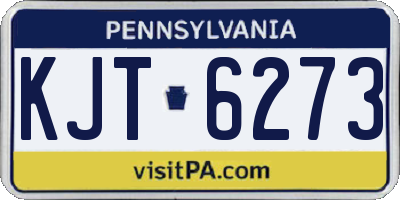 PA license plate KJT6273