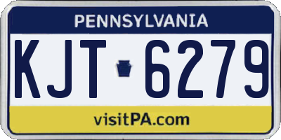 PA license plate KJT6279