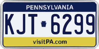 PA license plate KJT6299