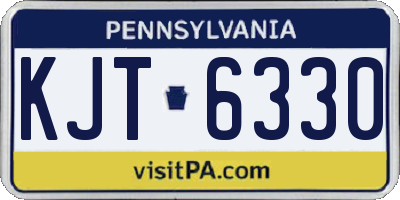 PA license plate KJT6330