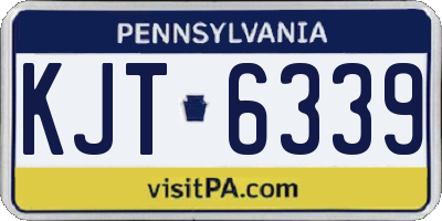 PA license plate KJT6339