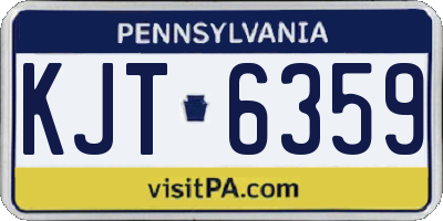 PA license plate KJT6359