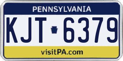 PA license plate KJT6379