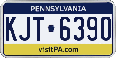 PA license plate KJT6390