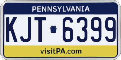PA license plate KJT6399