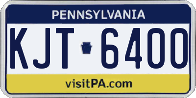 PA license plate KJT6400