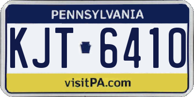 PA license plate KJT6410