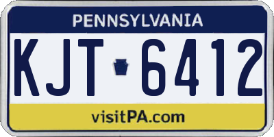 PA license plate KJT6412