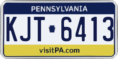 PA license plate KJT6413