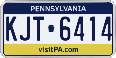 PA license plate KJT6414