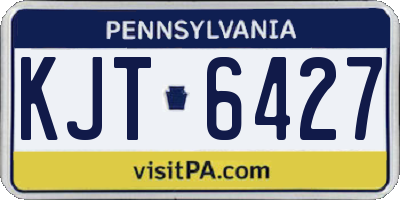 PA license plate KJT6427