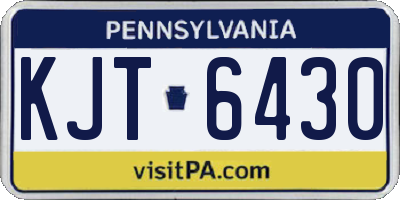 PA license plate KJT6430