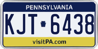 PA license plate KJT6438
