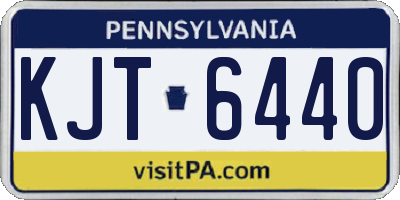 PA license plate KJT6440