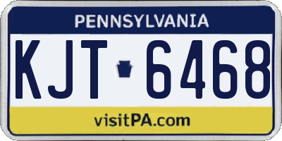 PA license plate KJT6468