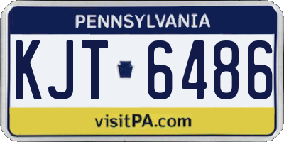PA license plate KJT6486