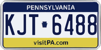 PA license plate KJT6488