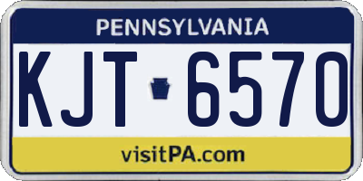 PA license plate KJT6570