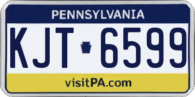 PA license plate KJT6599