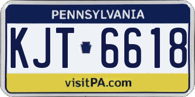 PA license plate KJT6618