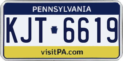 PA license plate KJT6619