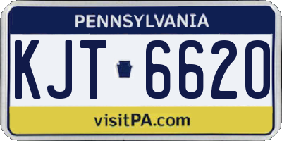 PA license plate KJT6620
