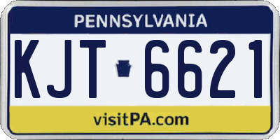 PA license plate KJT6621