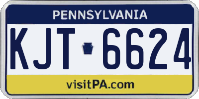 PA license plate KJT6624