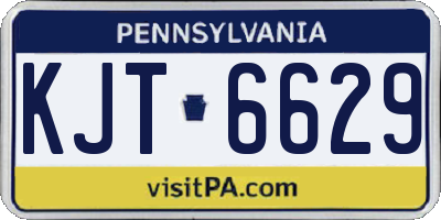 PA license plate KJT6629