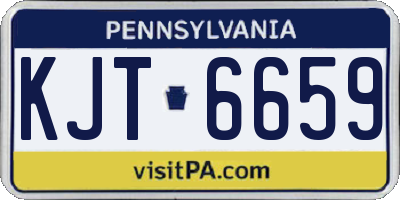 PA license plate KJT6659