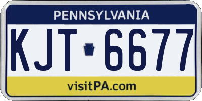 PA license plate KJT6677