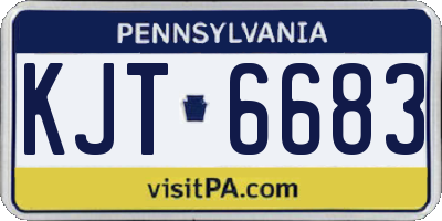 PA license plate KJT6683