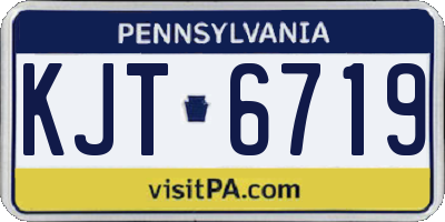 PA license plate KJT6719
