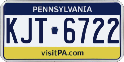 PA license plate KJT6722