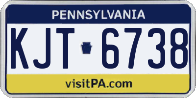 PA license plate KJT6738